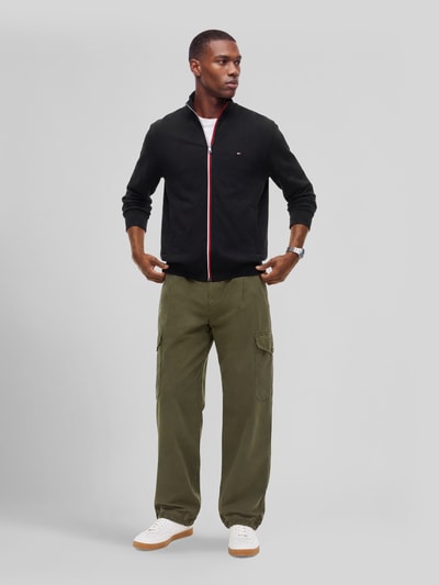 Tommy Hilfiger Regular Fit Sweatjacke aus reiner Baumwolle Black 1