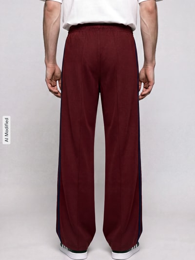 adidas Sportswear Loose-Fit Sweathose mit Baumwoll-Anteil Modell 'STADIUM' Dunkelrot 5