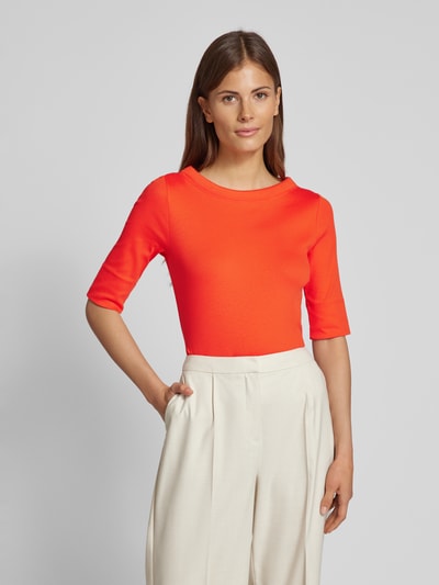 Marc Cain T-shirt met boothals Rood - 4