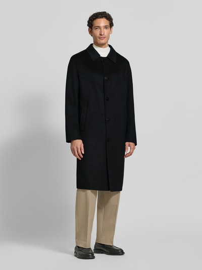 Jake*s Studio Men Regular Fit Wollmantel mit Umlegekragen Black 4