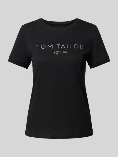 Tom Tailor T-shirt met labelprint Zwart - 2