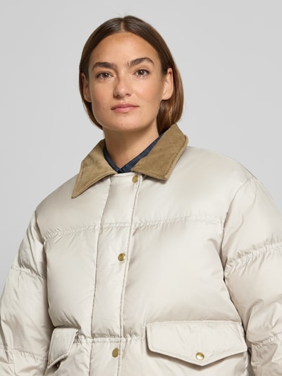 Marc O'Polo Regular Fit Daunenjacke mit Umlegekragen aus Cord Offwhite 3