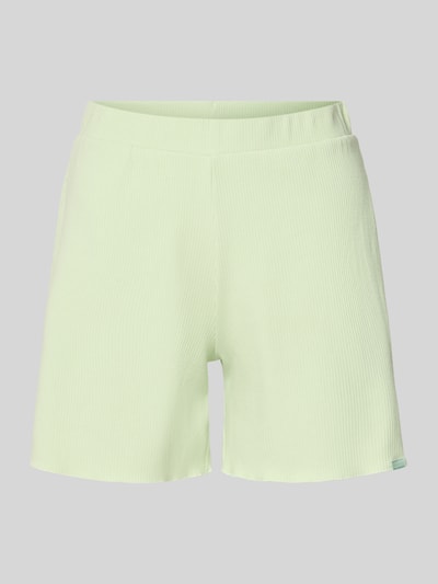 Produktfoto, Shorts in Ripp-Optik Modell 'Lyle' van OH APRIL in lichtgroen, katoenmix met modal, regular fit, elastische band, dames