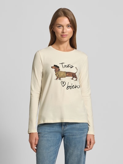 Weekend Max Mara Regular fit shirt met lange mouwen van katoenmix, model 'RENOIR' Ecru - 4