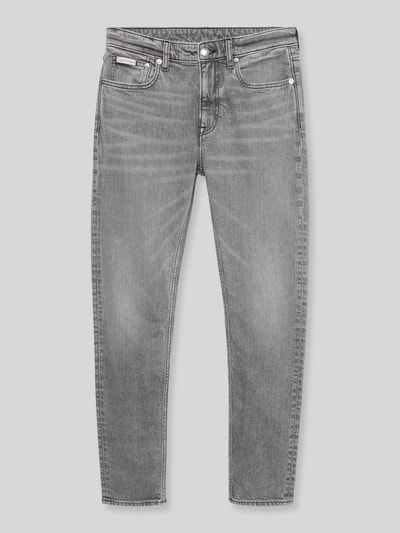 Calvin Klein Jeans Tapered Fit Jeans aus Baumwoll-Mix Hellgrau 2