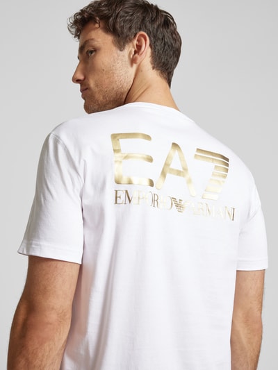 EA7 Emporio Armani T-Shirt mit Label-Patch Weiss 3