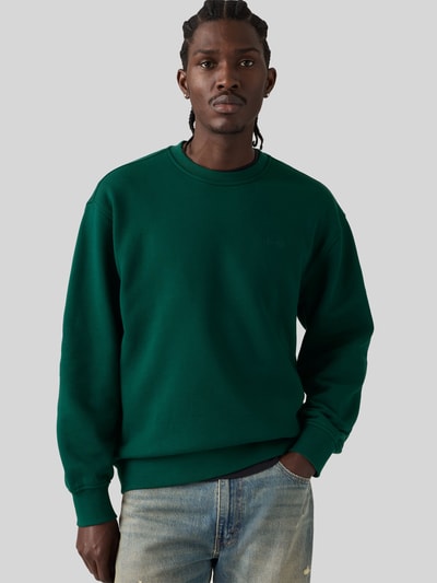 Levi's® Relaxed Fit Sweatshirt aus Baumwoll-Mix Modell 'SWEATS CREW' Dunkelgruen 1