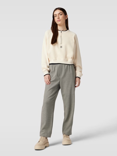 Tommy Hilfiger Stoffen broek met elastische band met label Zwart - 1