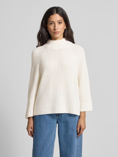 Herzensangelegenheit Strickpullover aus Woll-Kaschmir-Mix Offwhite 4