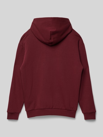 Tommy Hilfiger Teens Hoodie met labelstitching, model 'FLAGS EMBROIDERED' Bordeaux - 3