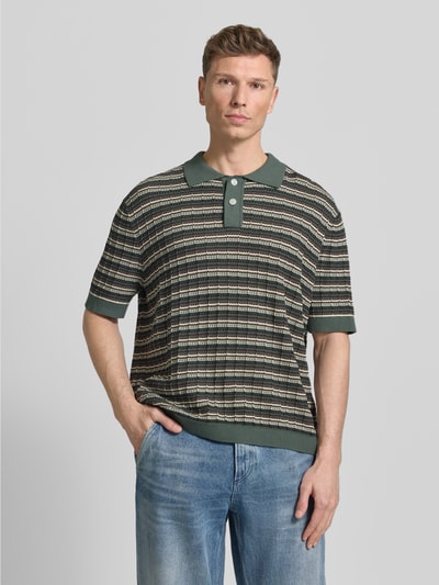 Selected Homme Regular Fit Poloshirt aus Baumwoll-Strick Modell 'DANE' Dunkelgruen 4