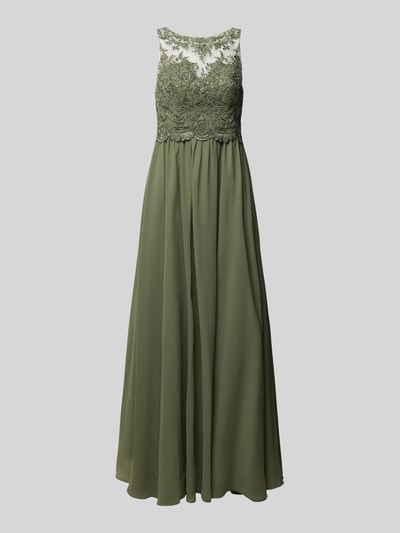 Laona Avondjurk met kant Donkergroen - 2