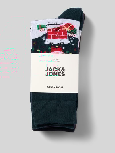 Jack & Jones Socken im 3er-Pack Modell 'SNOWY XMAS' Bottle 3