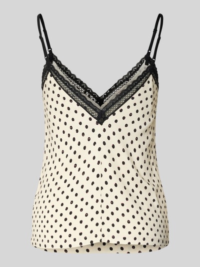 HUGO Pyjama-Oberteil mit Herz-Ausschnitt Modell 'POLKA' Offwhite 3