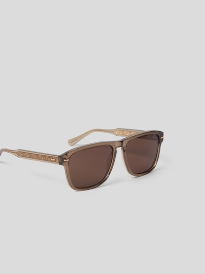 Gucci Unisex Sonnenbrille mit Label-Details Dunkelbraun 3