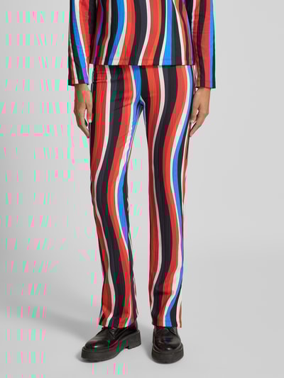 Marc Cain Straight fit stoffen broek met elastische band Rood - 4