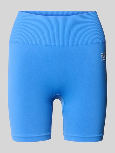 Produktfoto, Slim Fit Shorts mit Logo-Detail Modell 'Restore' von P.E Nation in Blau, Elastischer-Material-Mix, elastischer Bund, glatte Textur