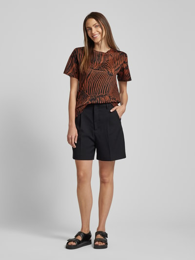 Weekend Max Mara T-Shirt mit Animal-Print Modell 'ELOISA' Cognac 1