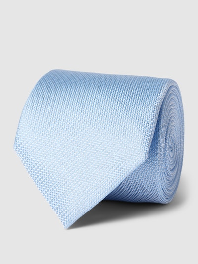 BOSS Zijden stropdas met structuurmotief Bleu - 1