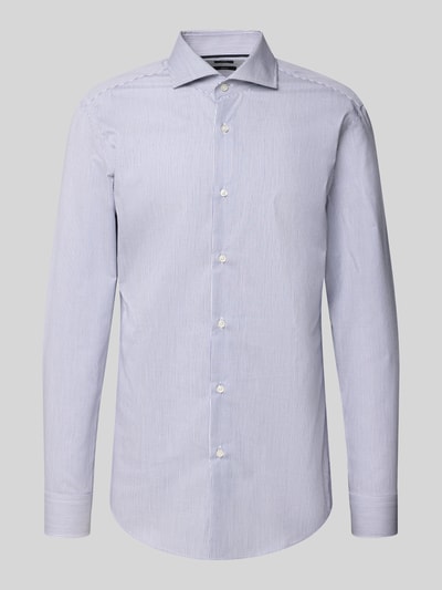 BOSS Koszula biznesowa o kroju slim fit z czystej bawełny Granatowy 2