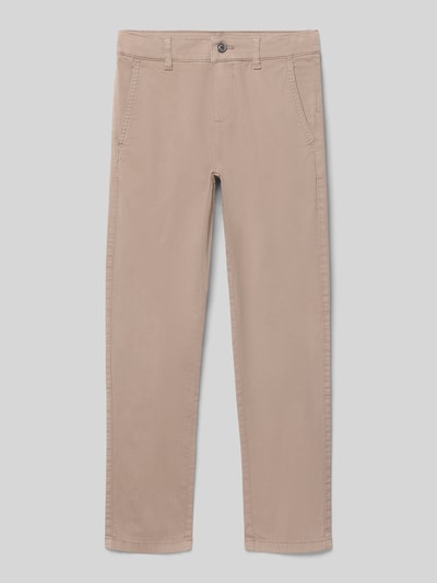 s.Oliver RED LABEL Regular fit chino van katoenmix, model 'PETE' Steengrijs - 1