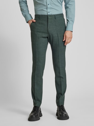 Roy Robson Modern fit pantalon met persplooien Groen - 4