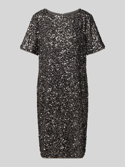 comma Knielange jurk met ronde hals Antraciet - 2