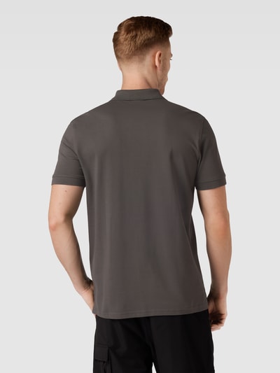 Christian Berg Men Poloshirt im unifarbenen Design Anthrazit 5