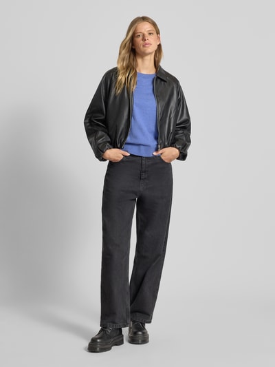 Marc O'Polo Denim Regular fit gebreide pullover van katoenmix Bleu - 1