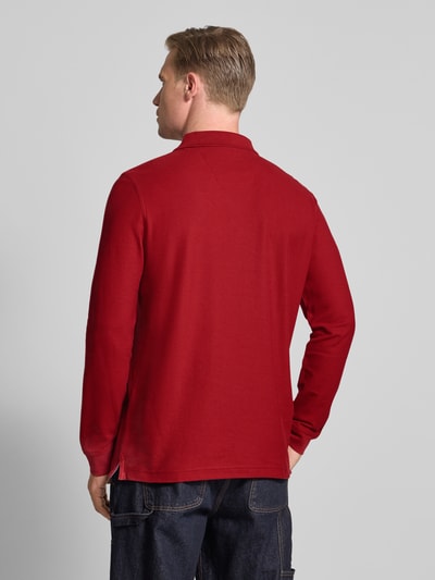 Fynch-Hatton Regular fit poloshirt met logostitching Donkerrood - 5