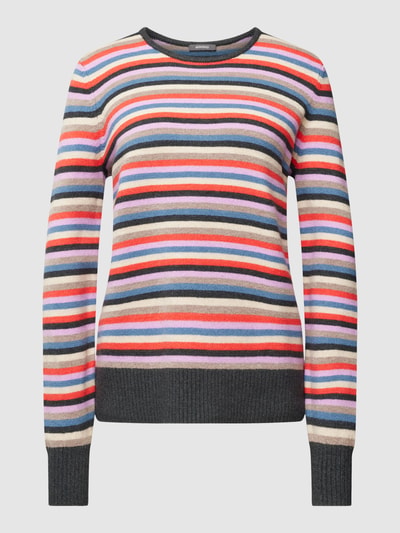 Montego Strickpullover mit Streifenmuster Flieder Melange 2