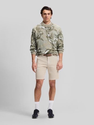 BOSS Orange relaxed fit pullover in katoenmix model 'AFLORALO' Beige - 1