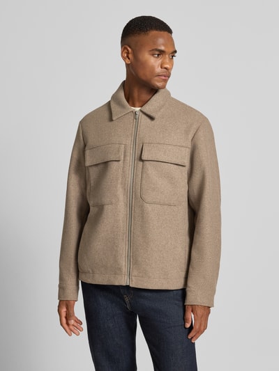 Jack & Jones Premium Hemdjacke mit Brusttaschen Modell 'RUSSEL' Beige 4