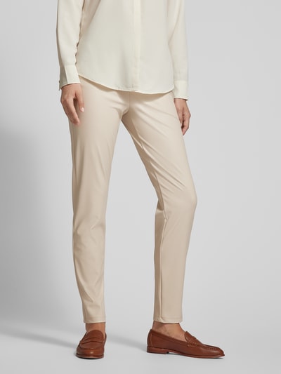 MaxMara Leisure Stoffen broek met elastische band, model 'RODANO' Beige - 4