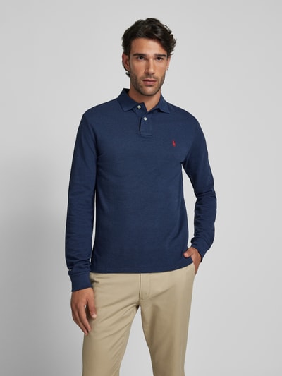 Polo Ralph Lauren Custom slim fit poloshirt met labelstitching Marineblauw - 4