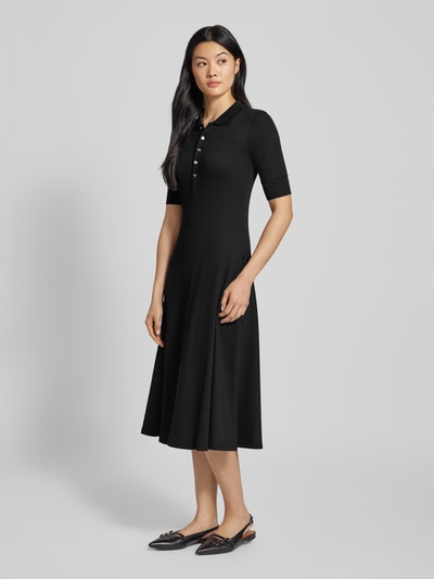 Lauren Ralph Lauren Polo jurk met halflange mouwen, model 'LILLIANNA' Zwart - 1