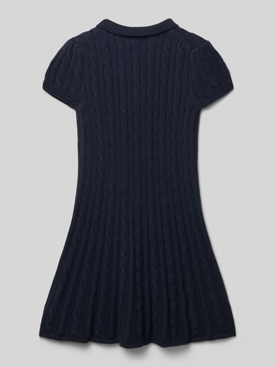 Polo Ralph Lauren Kids Slim fit jurk in gebreide look Marineblauw - 3