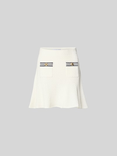 Self-Portrait Minirock mit Eingrifftaschen Weiss 2