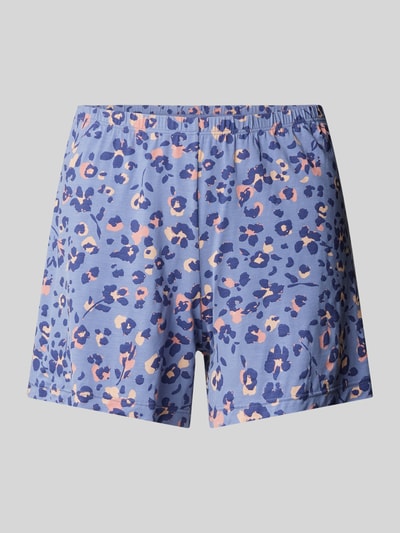 Skiny Regular Fit Pyjama-Shorts mit elastischem Bund Lila 1