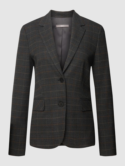 Jake*s Collection Blazer mit Karomuster Anthrazit Melange 2