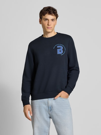 Blend Sweatshirt met labeldetail, model 'FLORIAN' Donkerblauw - 4