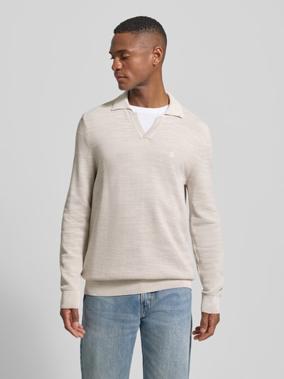 Marc O'Polo Regular Fit Pullover aus reiner Baumwolle Offwhite Melange 4