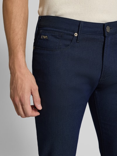 Emporio Armani Slim Fit Stoffhose aus Baumwoll-Mix im 5-Pocket-Design Jeansblau 3