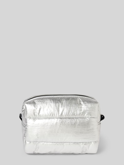 WOUF Kosmetiktasche mit Label-Patch Modell 'Silver Glossy' Silber 2