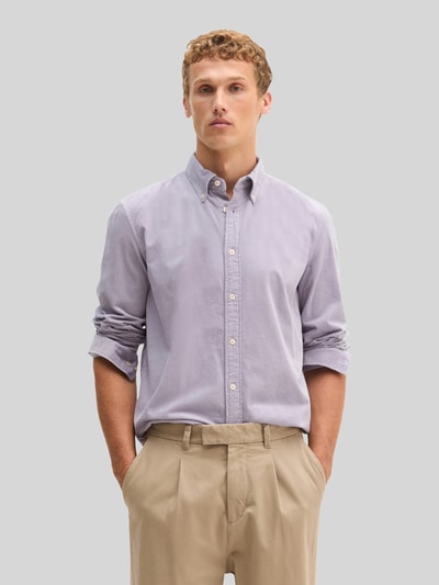 Marc O'Polo Regular Fit Freizeithemd aus Baumwolle mit Cordstruktur Lila 4