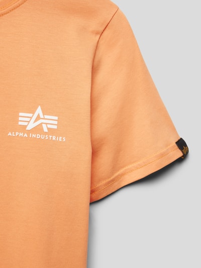 Alpha Industries T-shirt met labelprint Oranje - 2