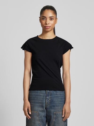 Tom Tailor Denim T-Shirt mit Wellensaum Black 4