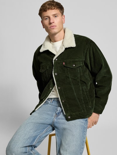 Levi's® Relaxed fit jack van corduroy met borstzakken Donkergroen - 3