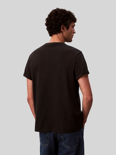 Calvin Klein Jeans Relaxed fit T-shirt van puur katoen met logoprint Zwart - 5