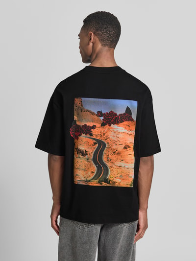 HUGO Oversized T-Shirt aus reiner Baumwolle Modell 'DOMANS' Black 5